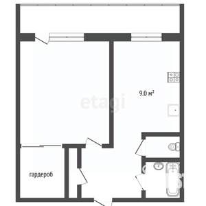 1-к квартира, вторичка, 40м2, 3/5 этаж