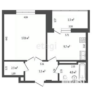 1-к квартира, вторичка, 39м2, 6/16 этаж