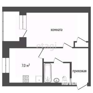 1-к квартира, вторичка, 32м2, 9/9 этаж