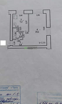 1-к квартира, вторичка, 31м2, 2/6 этаж