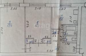 2-к квартира, вторичка, 53м2, 3/5 этаж