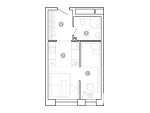 1-к квартира, вторичка, 29м2, 4/15 этаж