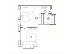 2-к квартира, вторичка, 48м2, 9/15 этаж