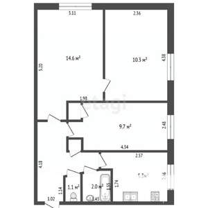3-к квартира, вторичка, 50м2, 1/5 этаж