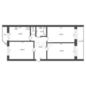 3-к квартира, вторичка, 92м2, 6/9 этаж