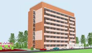 1-к квартира, строящийся дом, 42м2, 3/9 этаж