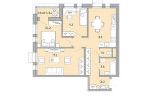 1-к квартира, вторичка, 33м2, 3/18 этаж