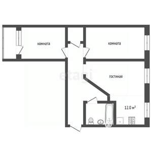 3-к квартира, вторичка, 56м2, 5/5 этаж