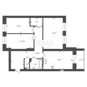 3-к квартира, вторичка, 94м2, 8/9 этаж
