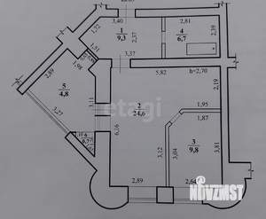 2-к квартира, вторичка, 56м2, 5/9 этаж