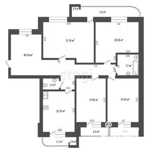 4-к квартира, вторичка, 181м2, 6/9 этаж