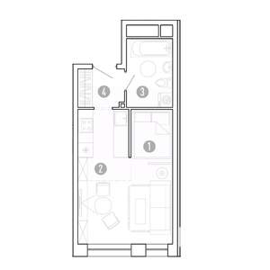 1-к квартира, вторичка, 30м2, 2/15 этаж