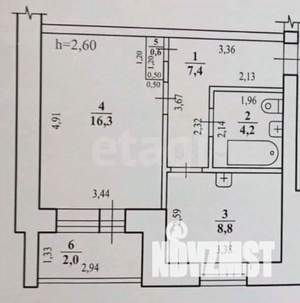 1-к квартира, вторичка, 37м2, 2/3 этаж