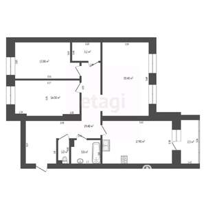 3-к квартира, вторичка, 94м2, 8/9 этаж
