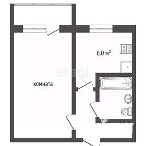 1-к квартира, вторичка, 30м2, 4/5 этаж