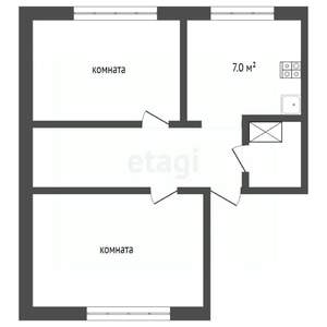 2-к квартира, вторичка, 41м2, 1/1 этаж