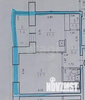 1-к квартира, вторичка, 39м2, 16/16 этаж