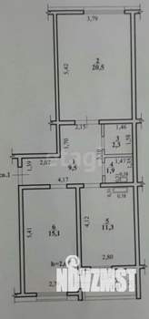 2-к квартира, вторичка, 62м2, 2/10 этаж