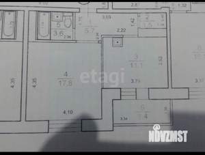 1-к квартира, вторичка, 40м2, 4/16 этаж