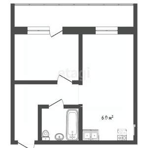 2-к квартира, вторичка, 48м2, 2/9 этаж