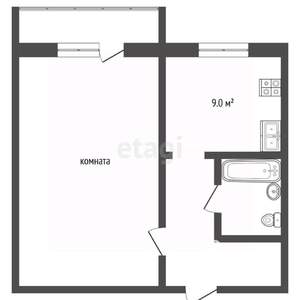 1-к квартира, вторичка, 34м2, 3/5 этаж